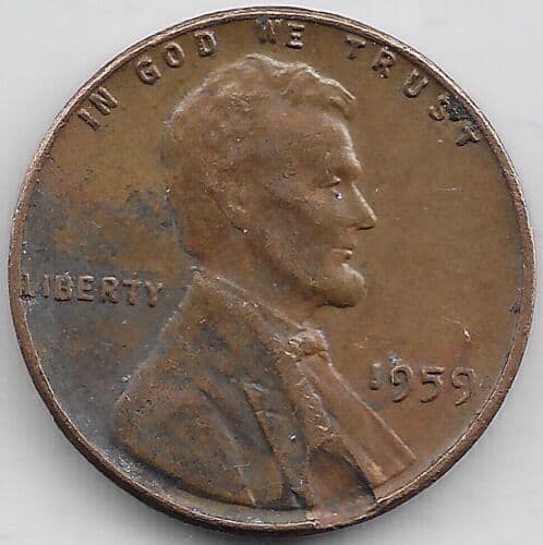 1959 Penny Error List & Value