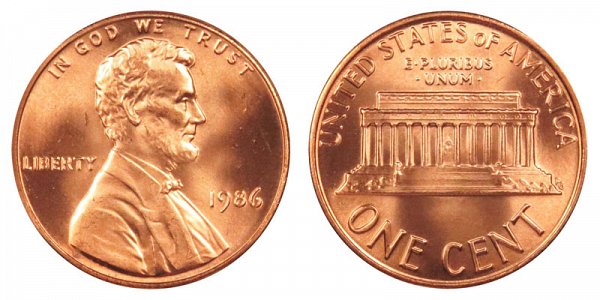 1986 No Mint Mark Penny Value