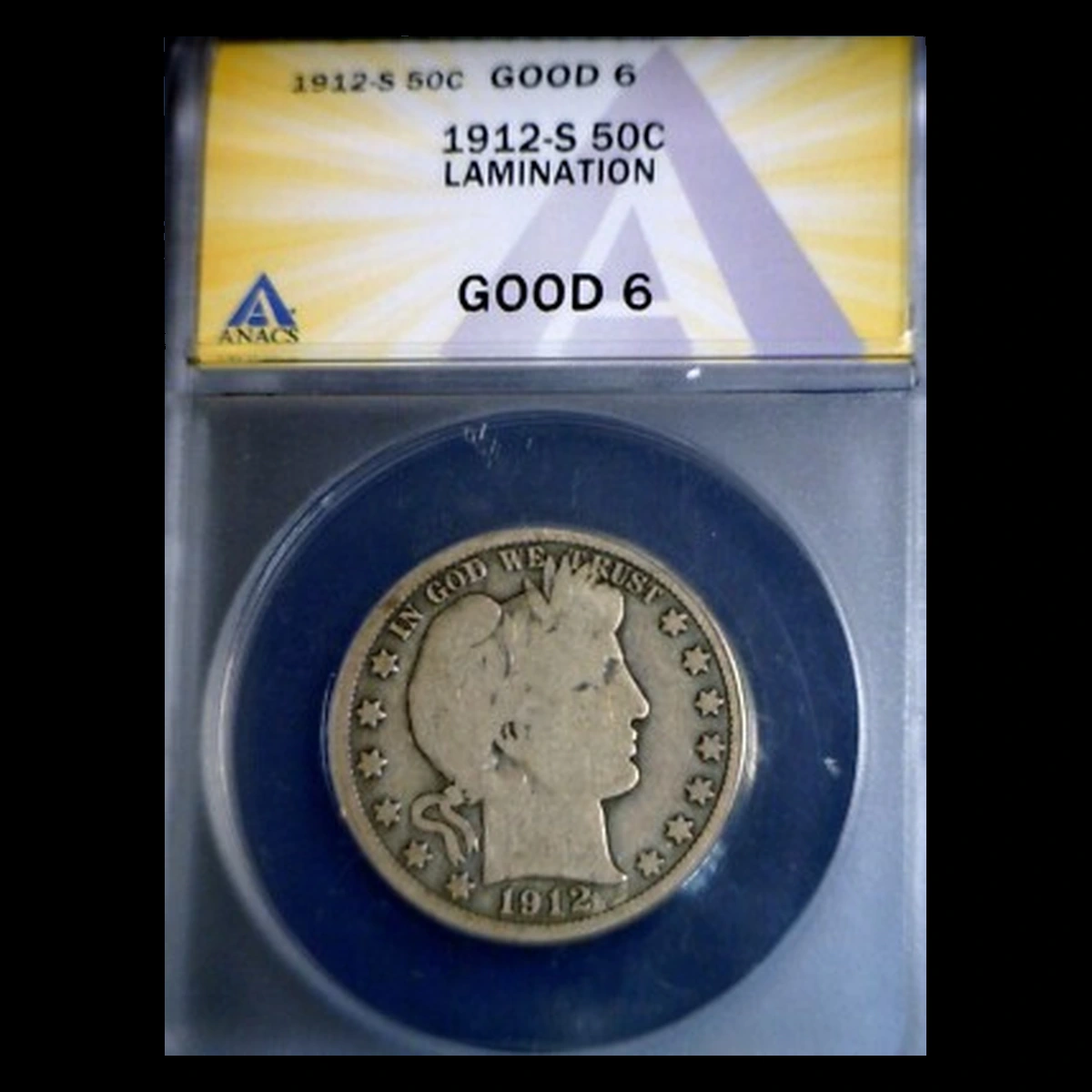 1912 Barber Half Dollar: Lamination