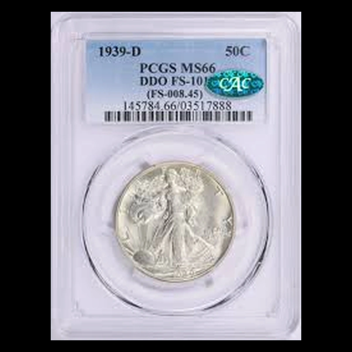 1939 Walking Liberty Half Dollar: Doubled Die Obverse