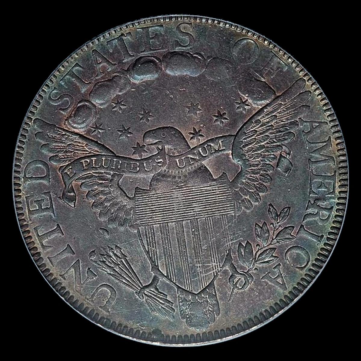 1801 Draped Bust Half Dollar: Clashed Dies