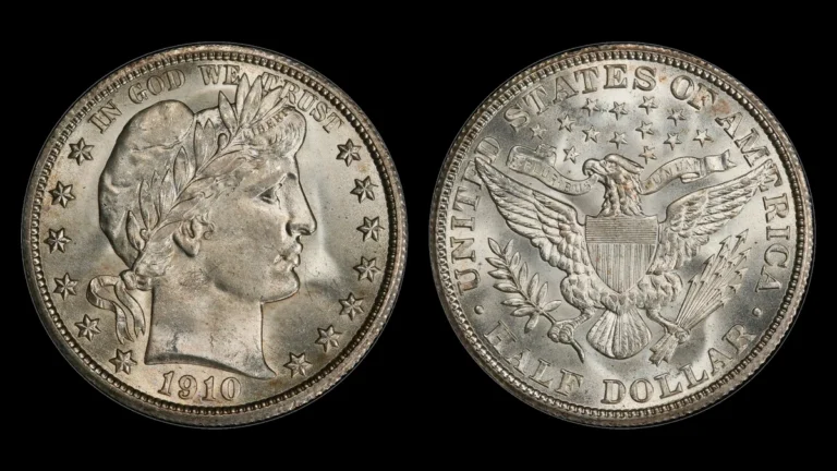 1910 Barber Half Dollar, obverse and reverse