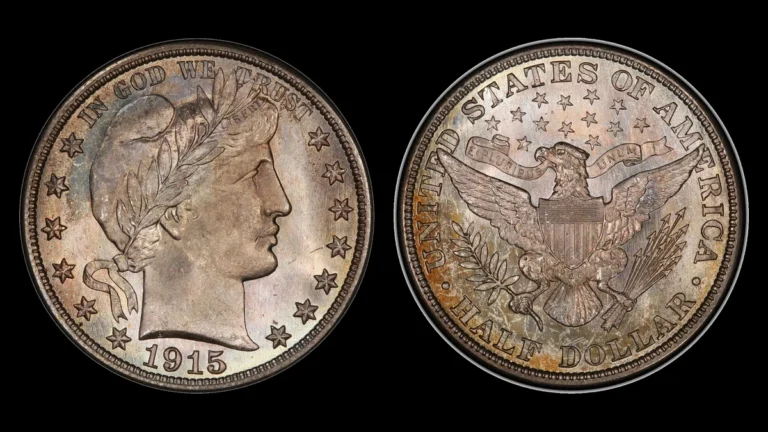 1915 Barber Half Dollar, obverse and reverse