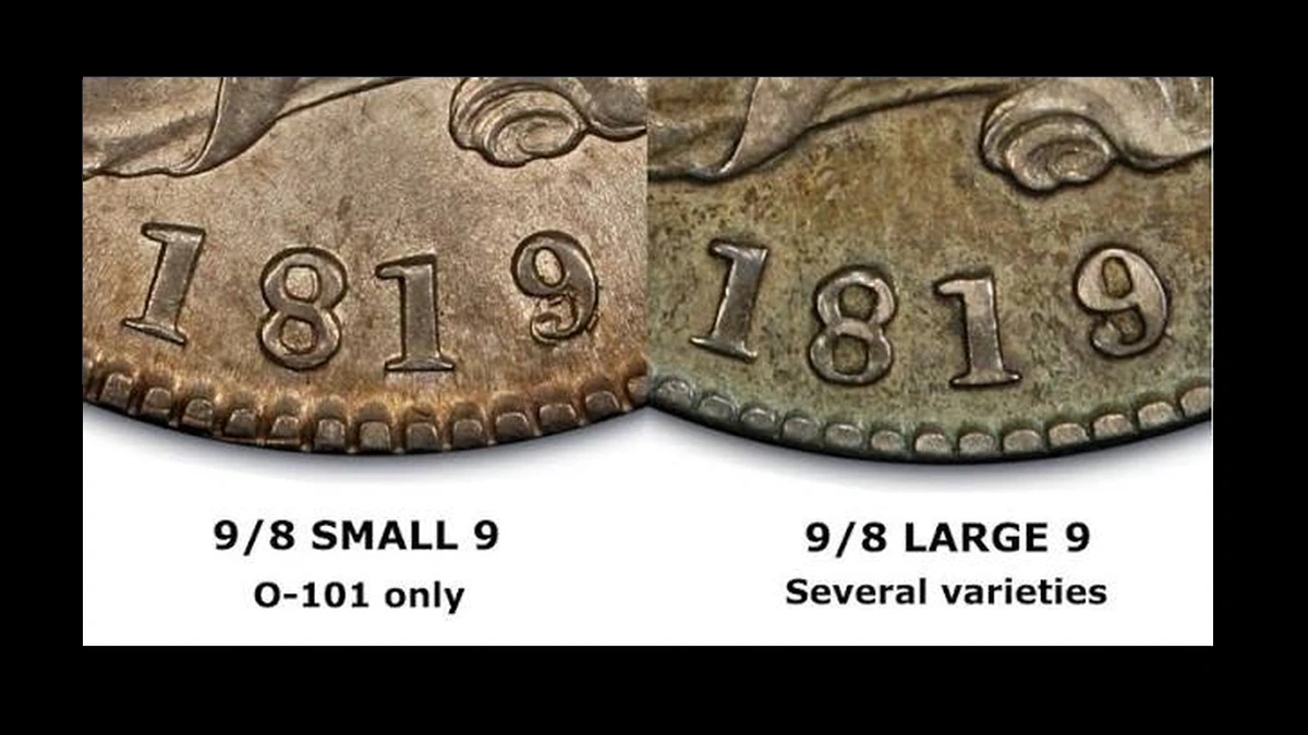1819 Half Dollar Errors — error coin photographs