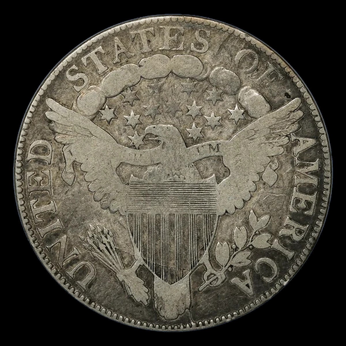 1805 Draped Bust Half Dollar: Die Crack / Die Chip