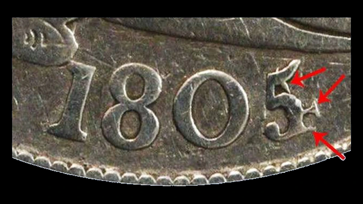 1805 Draped Bust Half Dollar: Overdate