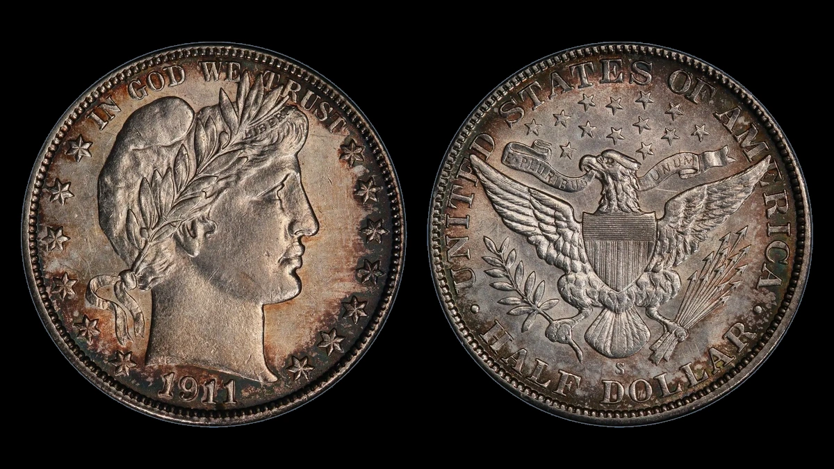 1911-S/S RPM FS-501 Barber Half Dollar