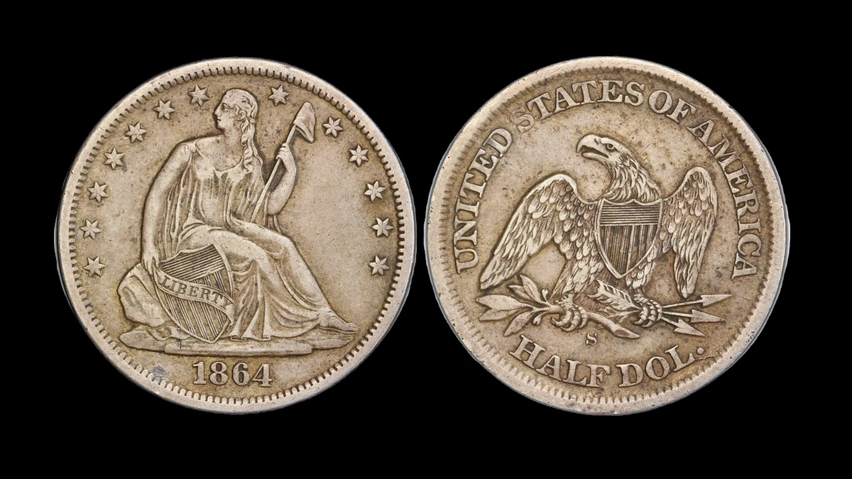 1864 Half Dollar Errors — error coin photographs