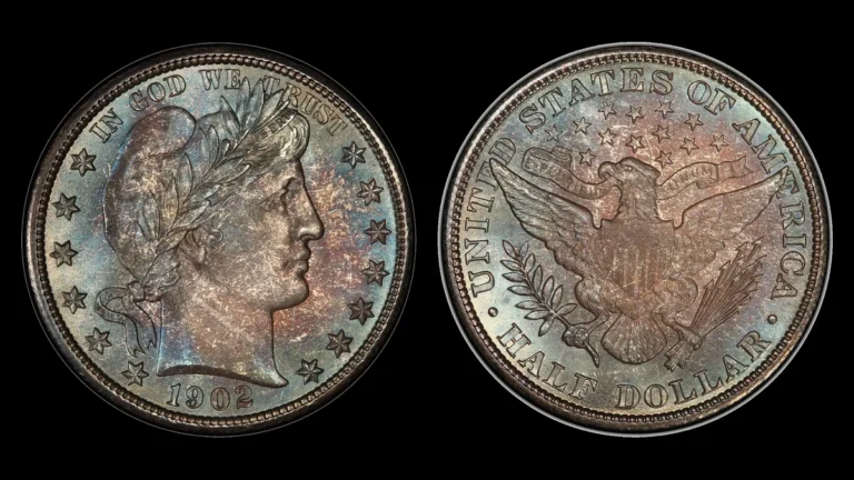 1902 Barber Half Dollar, obverse and reverse