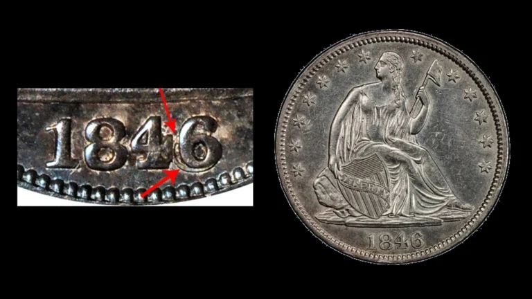 1846 Half Dollar Errors — error coin photographs