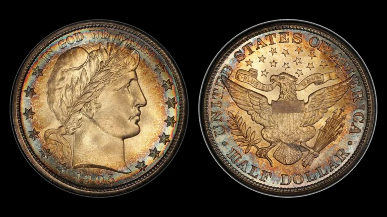 1905 Barber Half Dollar, obverse and reverse