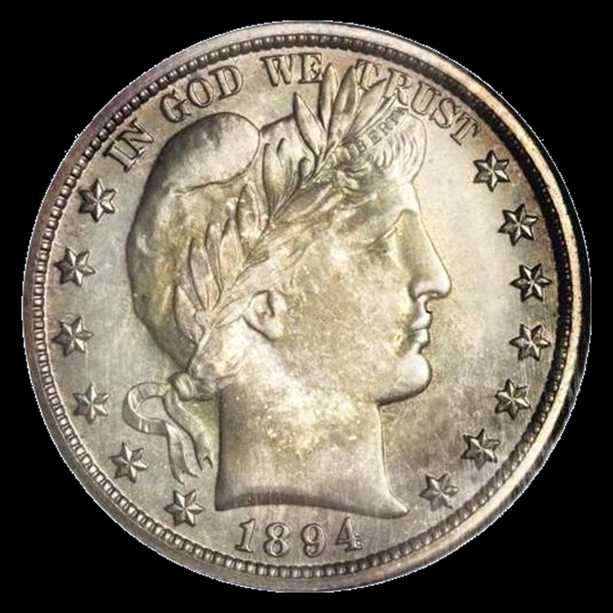 1894 Barber Half Dollar: Repunched Date