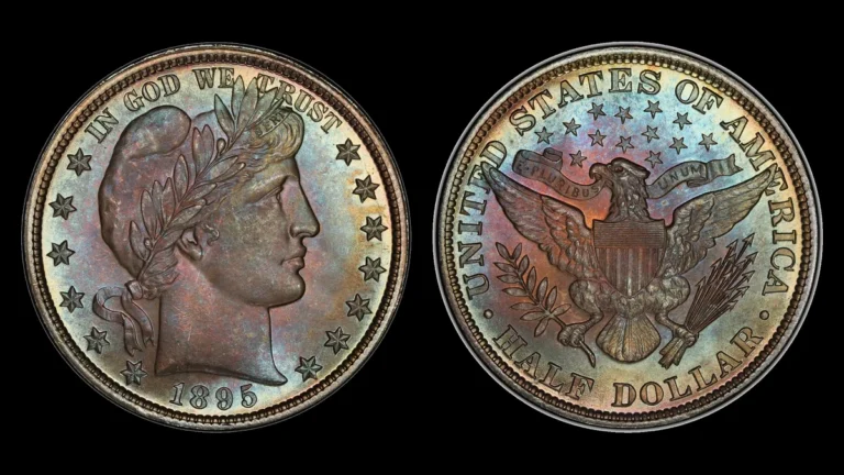 1895 Barber Half Dollar, obverse and reverse