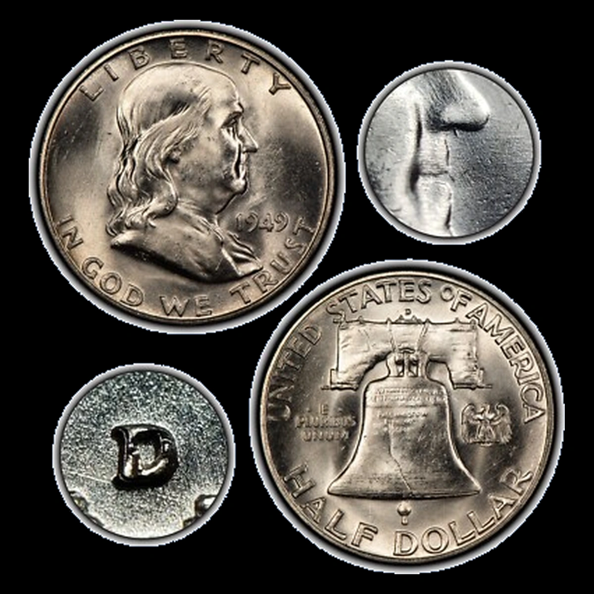 1949 Franklin Half Dollar: Bugs Bunny Die Clash