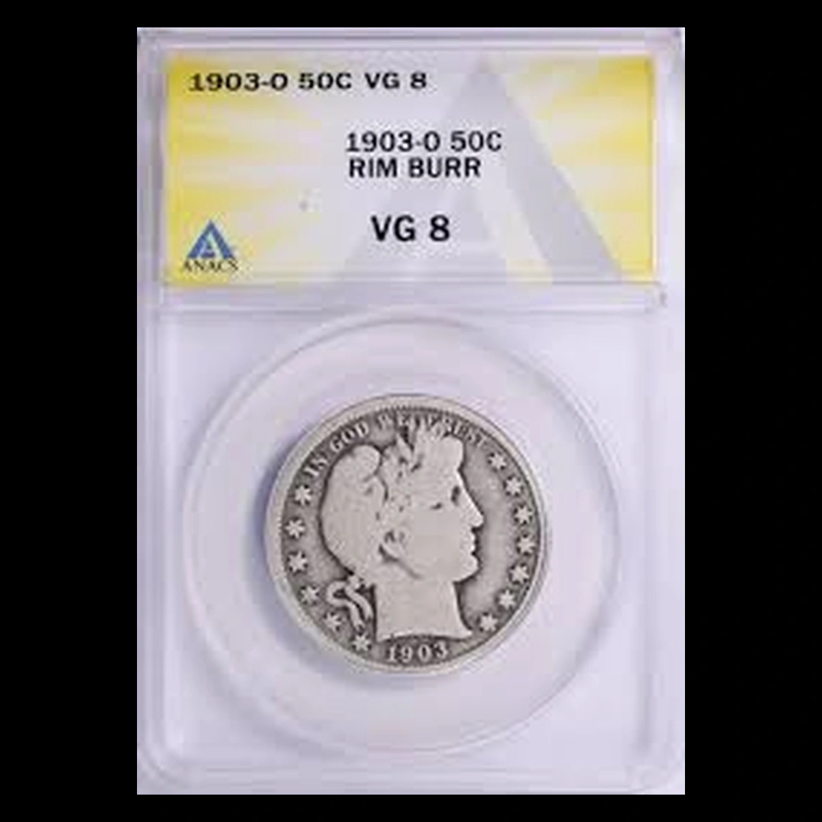 1903 Barber Half Dollar: Rim Burr