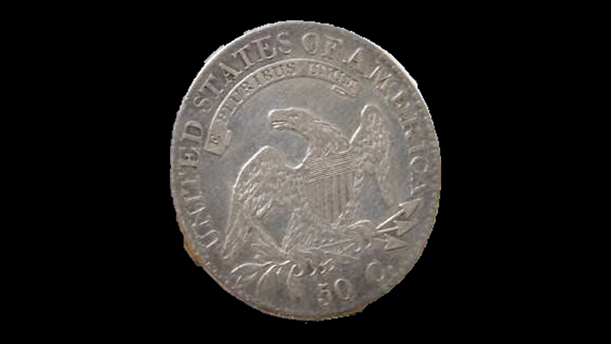 1832 Capped Bust Half Dollar: Die Crack / Die Chip