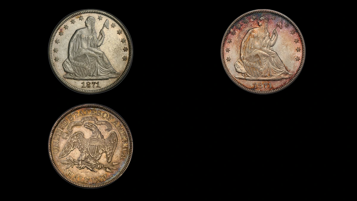 1871 Half Dollar Errors — error coin photographs