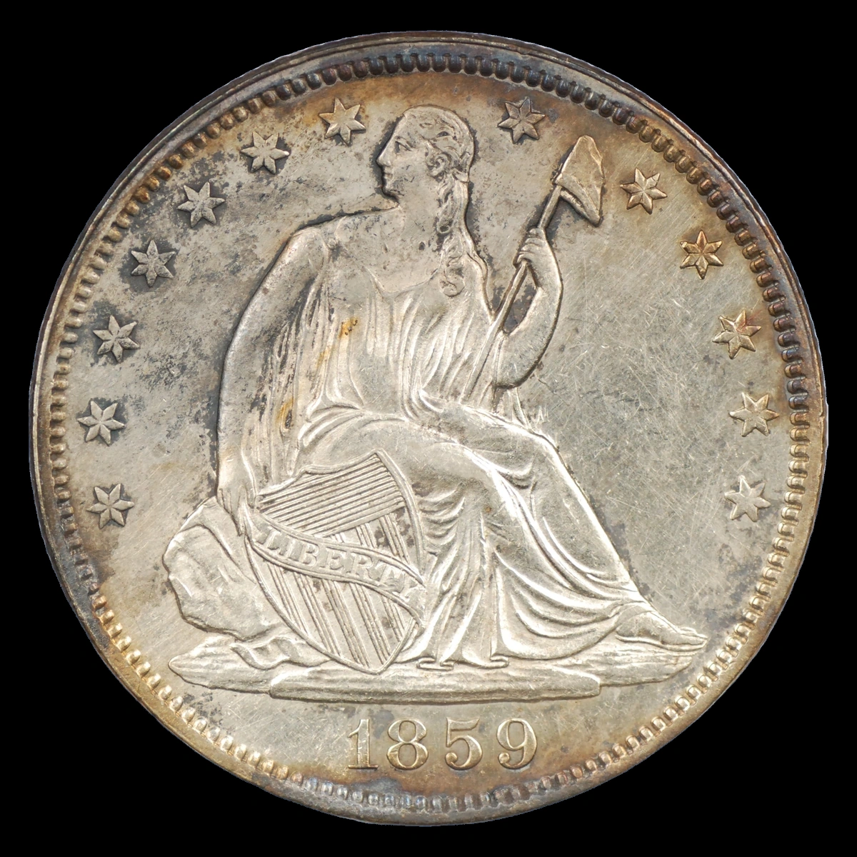 1859 Liberty Seated Half Dollar: Die Clash