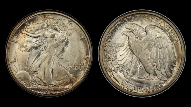 1927-S Walking Liberty Half Dollar, obverse and reverse