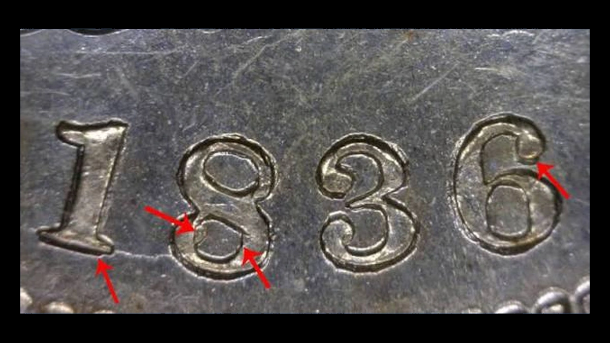 1836 Capped Bust Half Dollar: Overdate