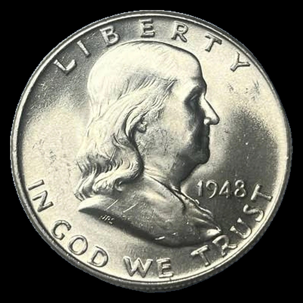 1948 Franklin Half Dollar: Struck Through