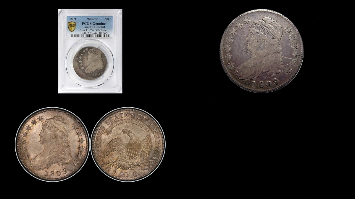 1809 Half Dollar Errors — error coin photographs
