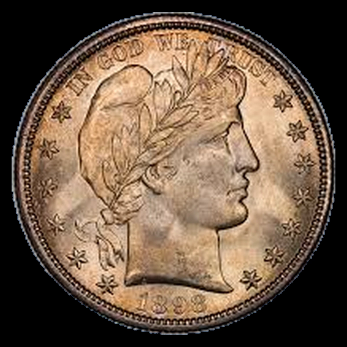 1898 Barber Half Dollar: Inverted Mintmark