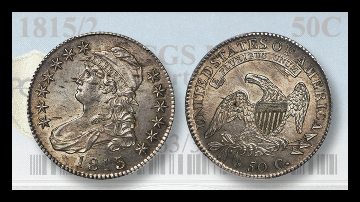 1815 Capped Bust Half Dollar: Clashed Dies
