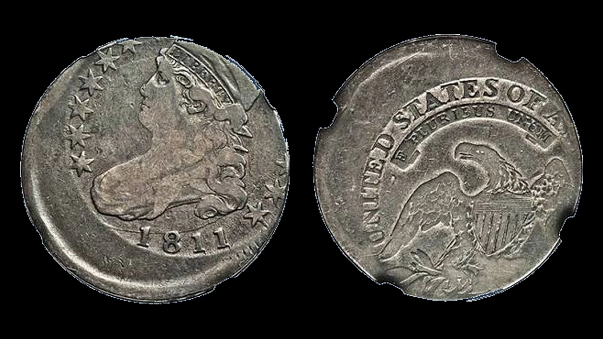 1811 Capped Bust Half Dollar: Off-Center Strike