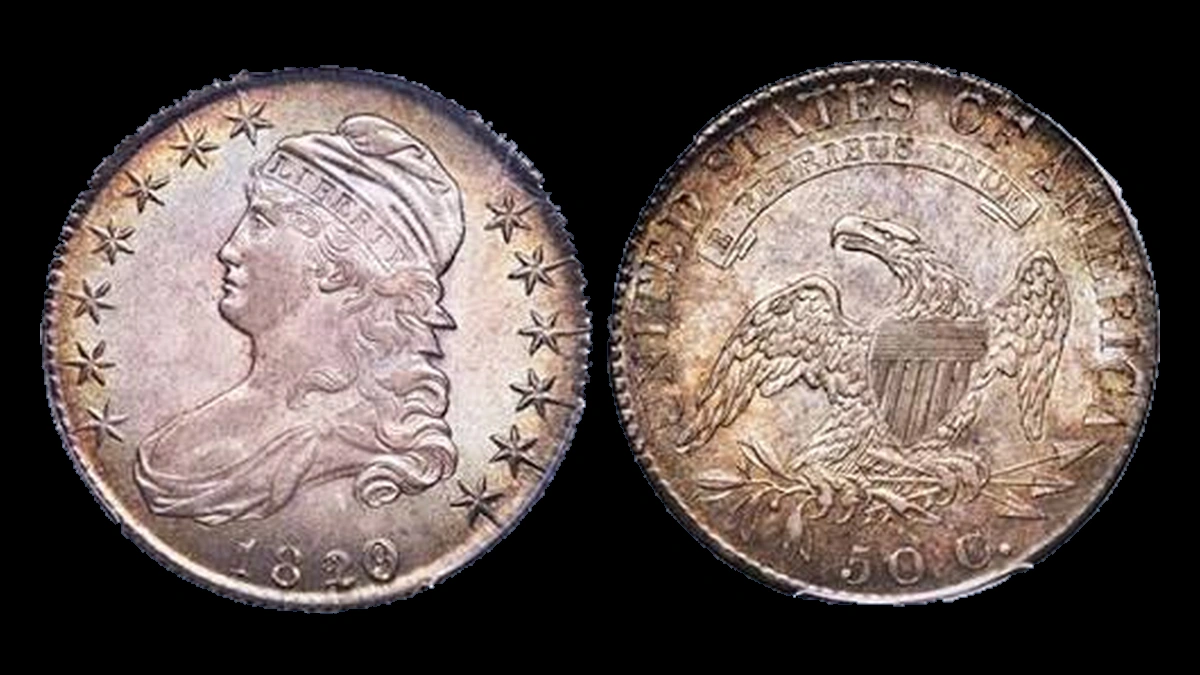 1820 Capped Bust Half Dollar: Overdate