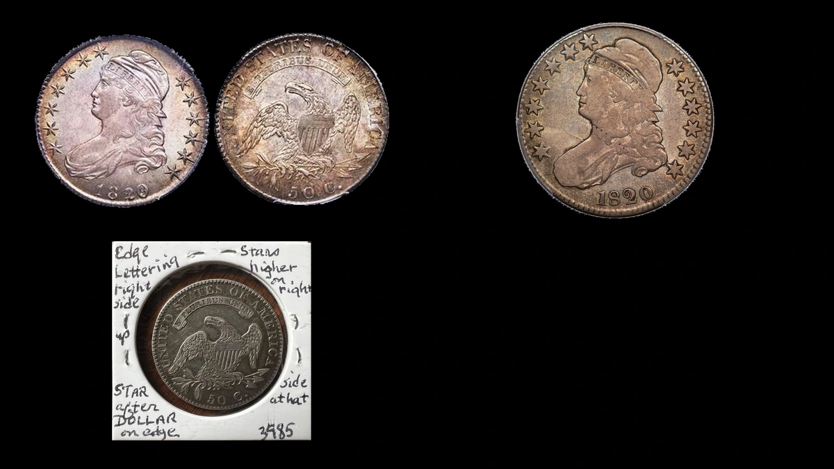 1820 Half Dollar Errors — error coin photographs
