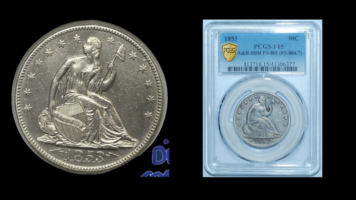 1853 Half Dollar Errors — error coin photographs