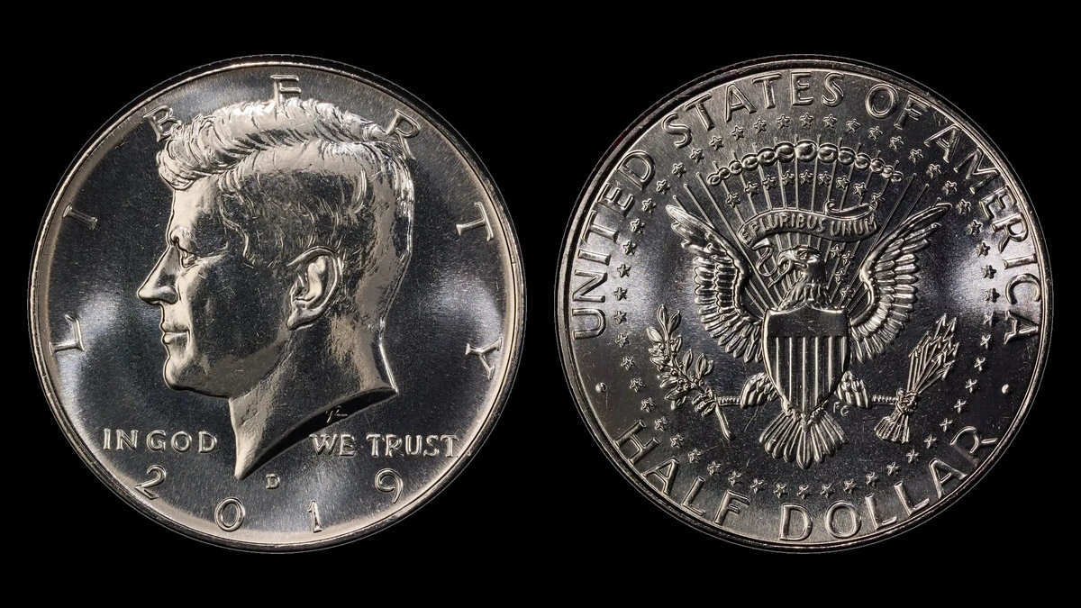 2019-P Kennedy Half Dollar, obverse and reverse