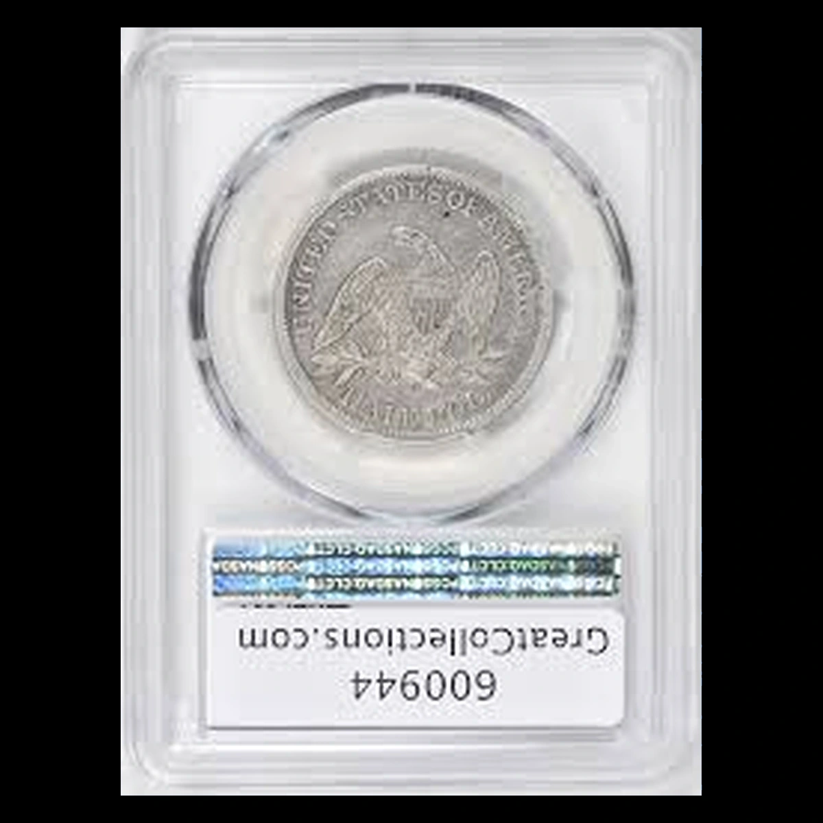 1861 Liberty Seated Half Dollar: Die Gouge / Named Raised-Line Variety