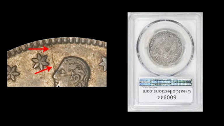 1861 Half Dollar Errors — error coin photographs