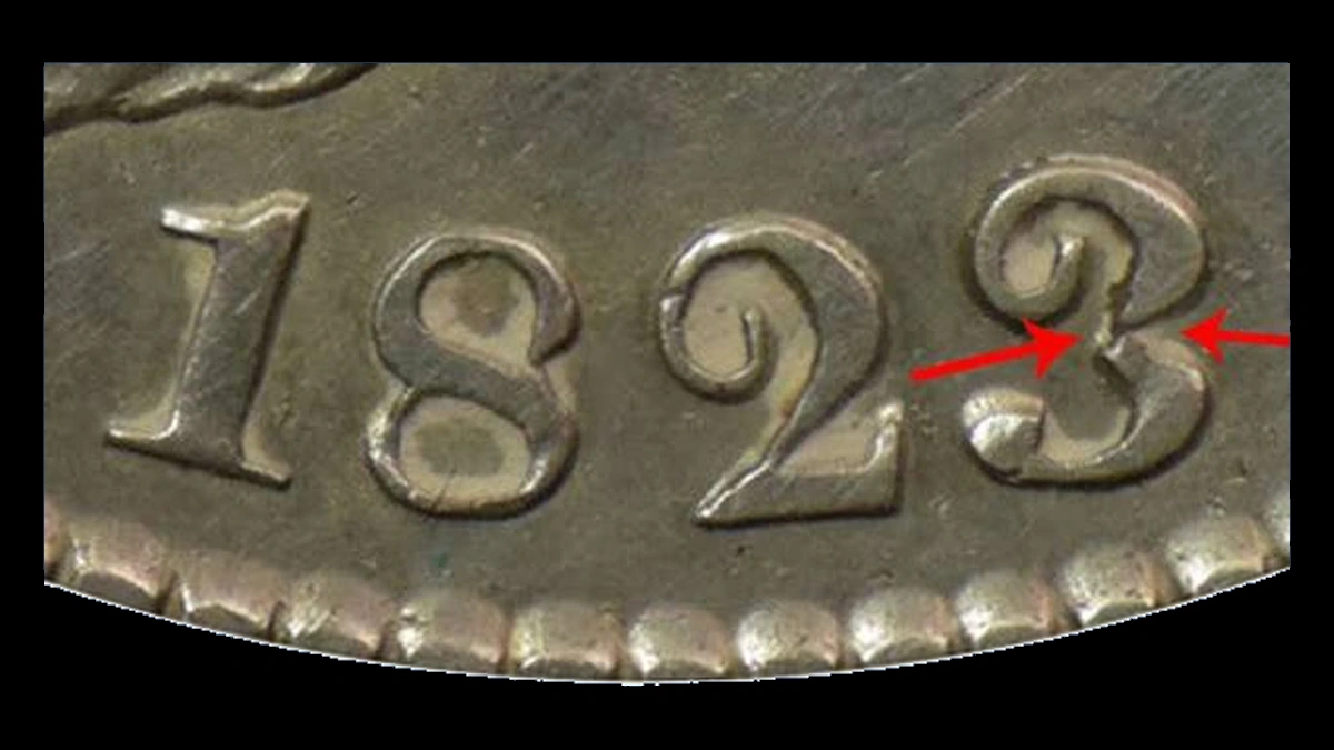 1823 Capped Bust Half Dollar: Missing Design Detail