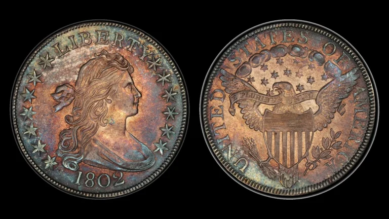 1802 Draped Bust Half Dollar, obverse and reverse