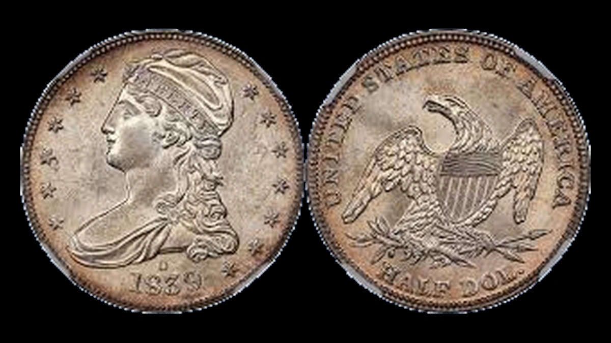 1839 Capped Bust Half Dollar: Repunched Mintmark