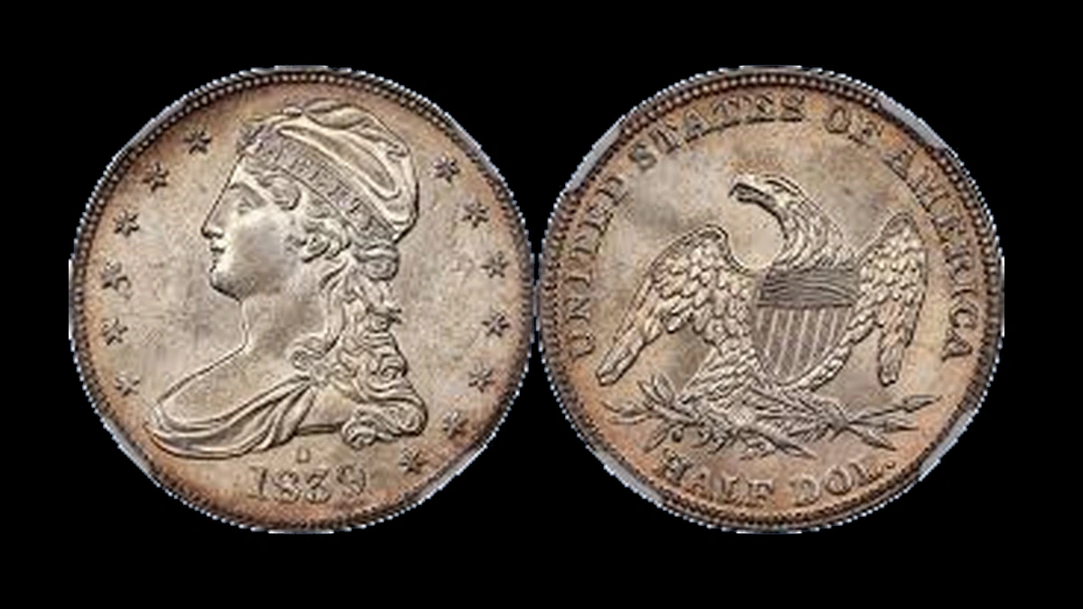 1839 Capped Bust Half Dollar Errors — error coin photographs