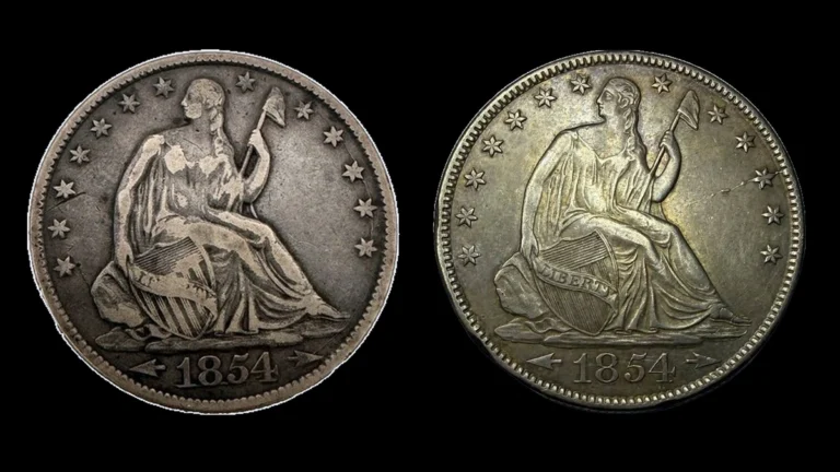 1854 Half Dollar Errors — error coin photographs
