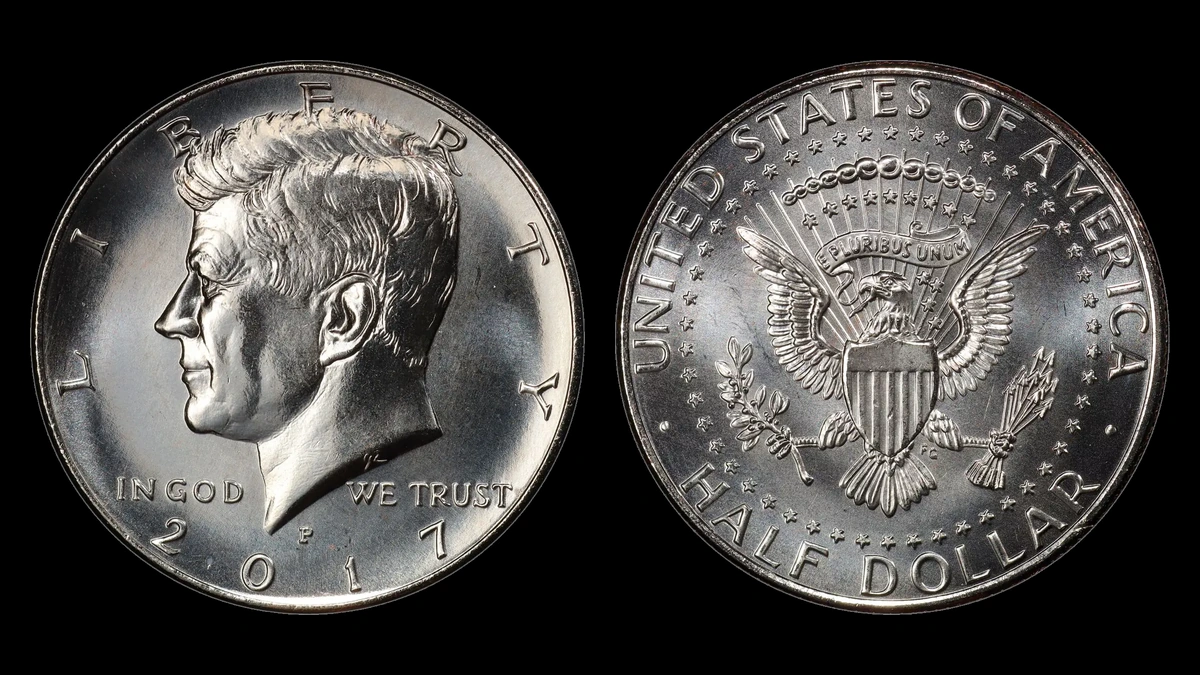 2017-P Kennedy Half Dollar, obverse and reverse
