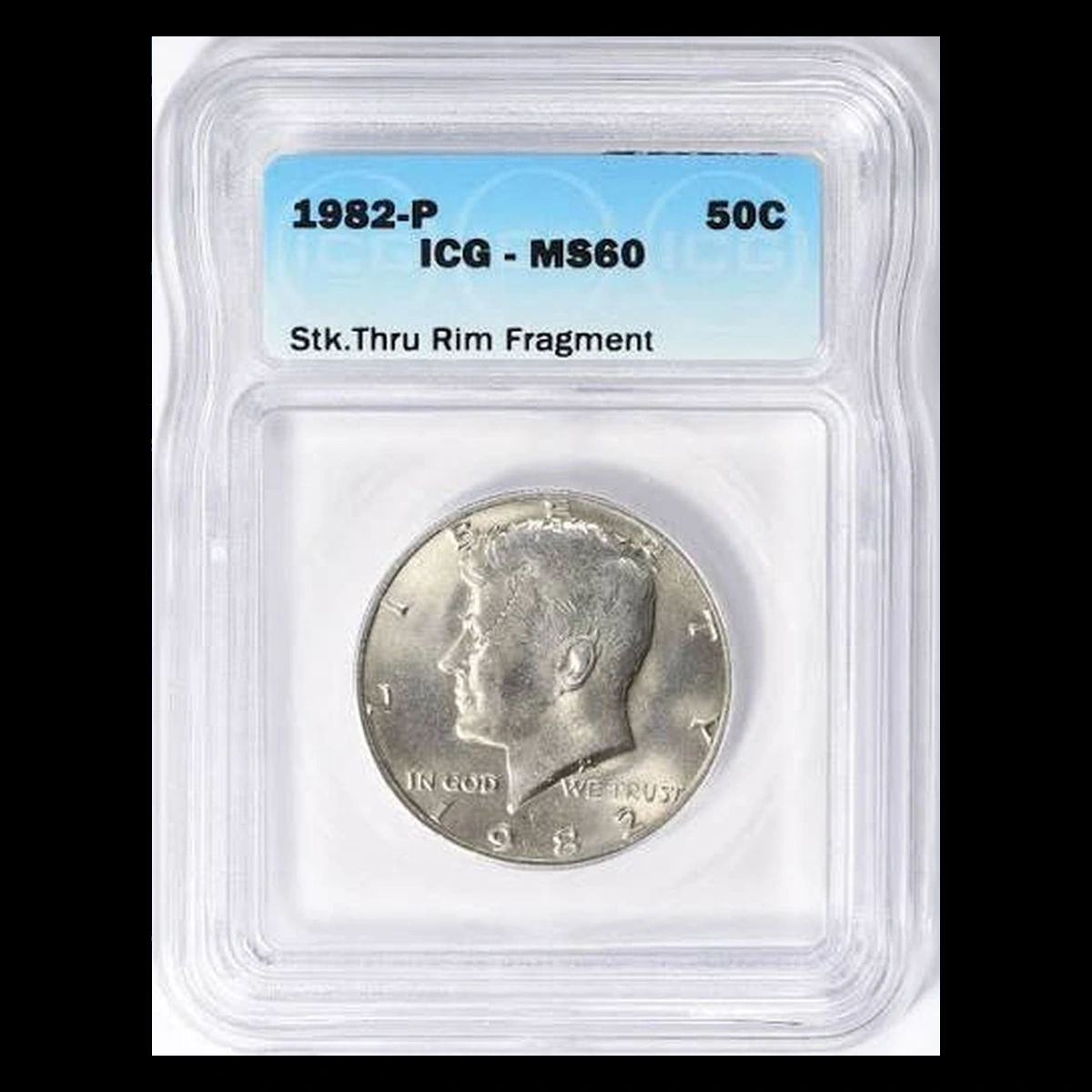 1982 Kennedy Half Dollar: Struck-Through Error