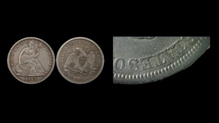 1843 Half Dollar Errors — error coin photographs