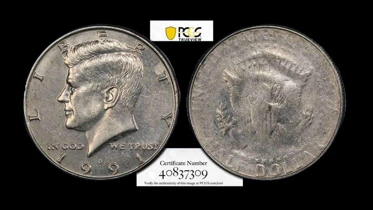 1991 Half Dollar Errors — error coin photographs