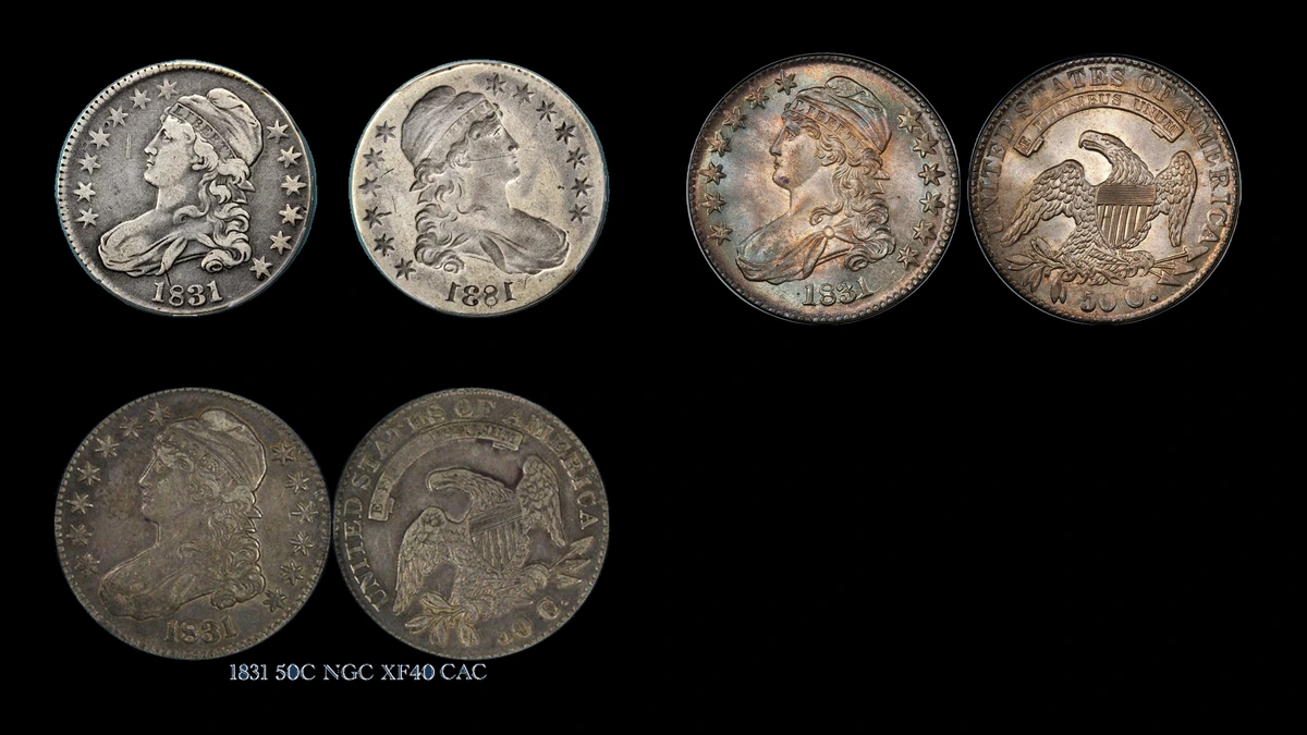 1831 Half Dollar Errors — error coin photographs