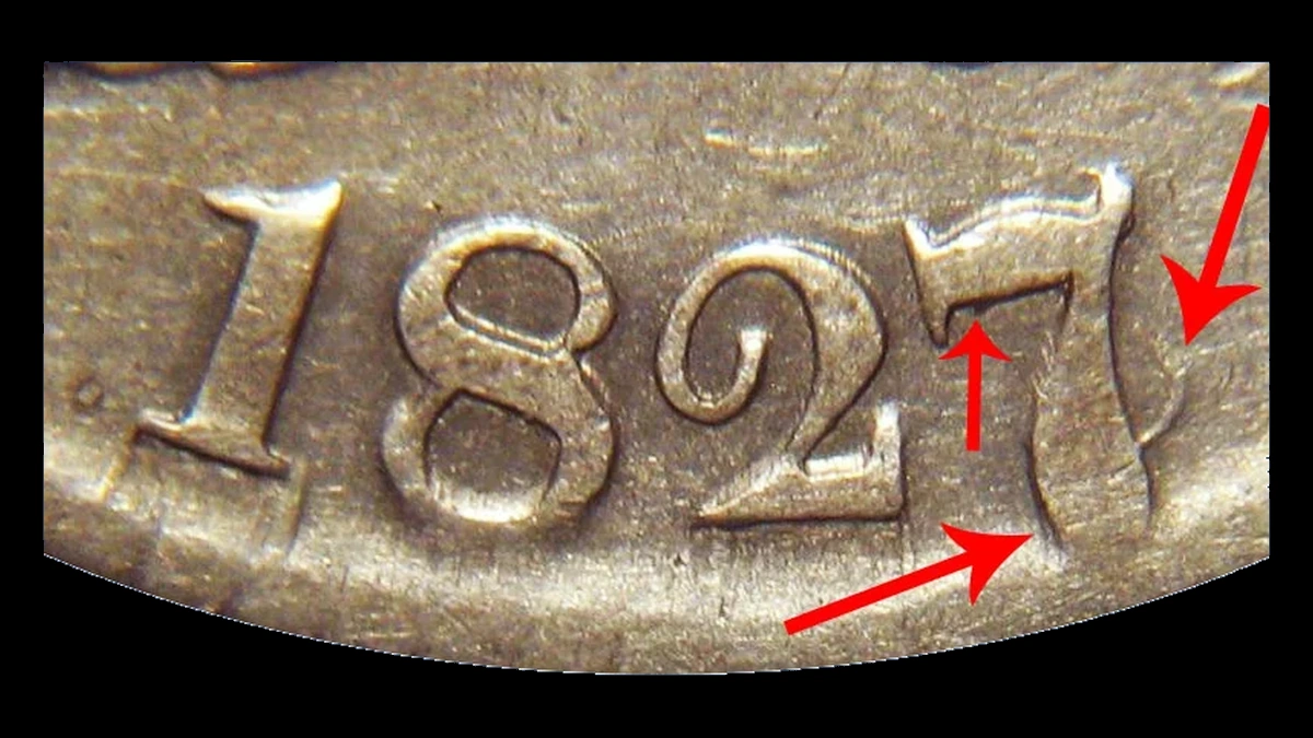 1827 Capped Bust Half Dollar: Overdate