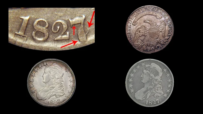 1827 Half Dollar Errors — error coin photographs