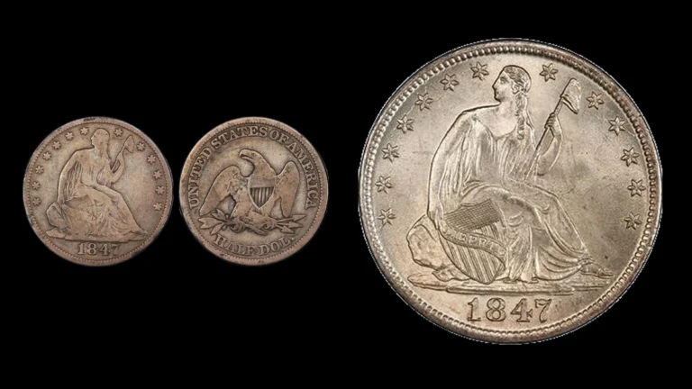 1847 Half Dollar Errors — error coin photographs