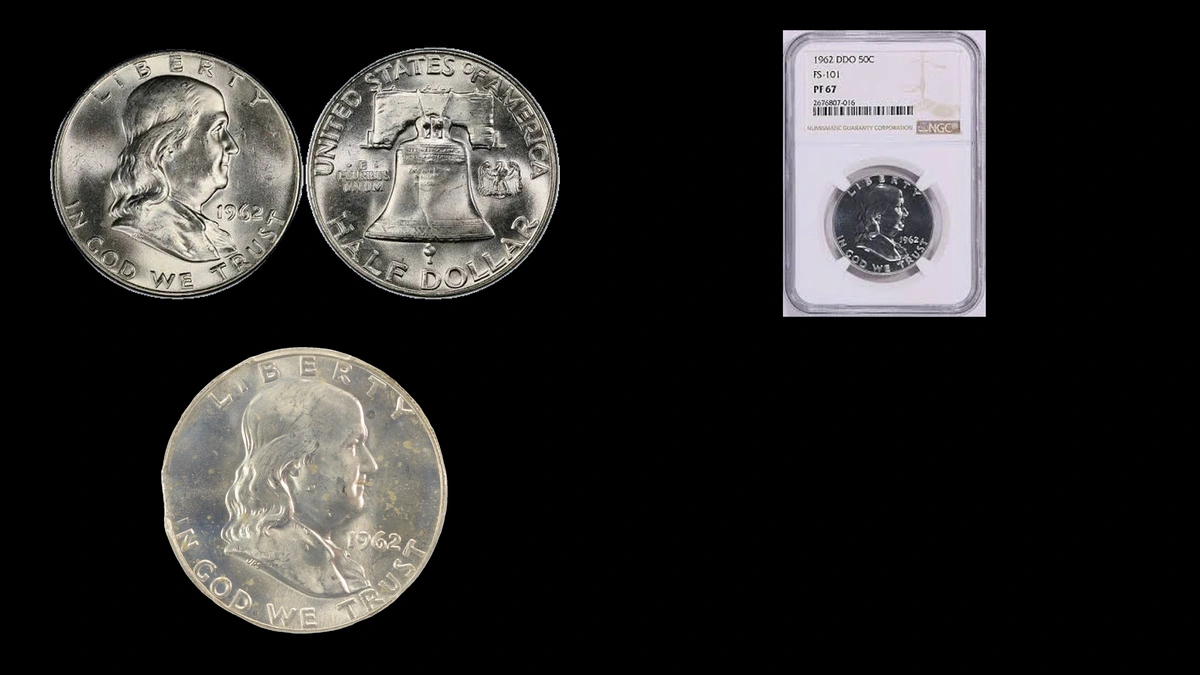 1962 Half Dollar Errors — error coin photographs