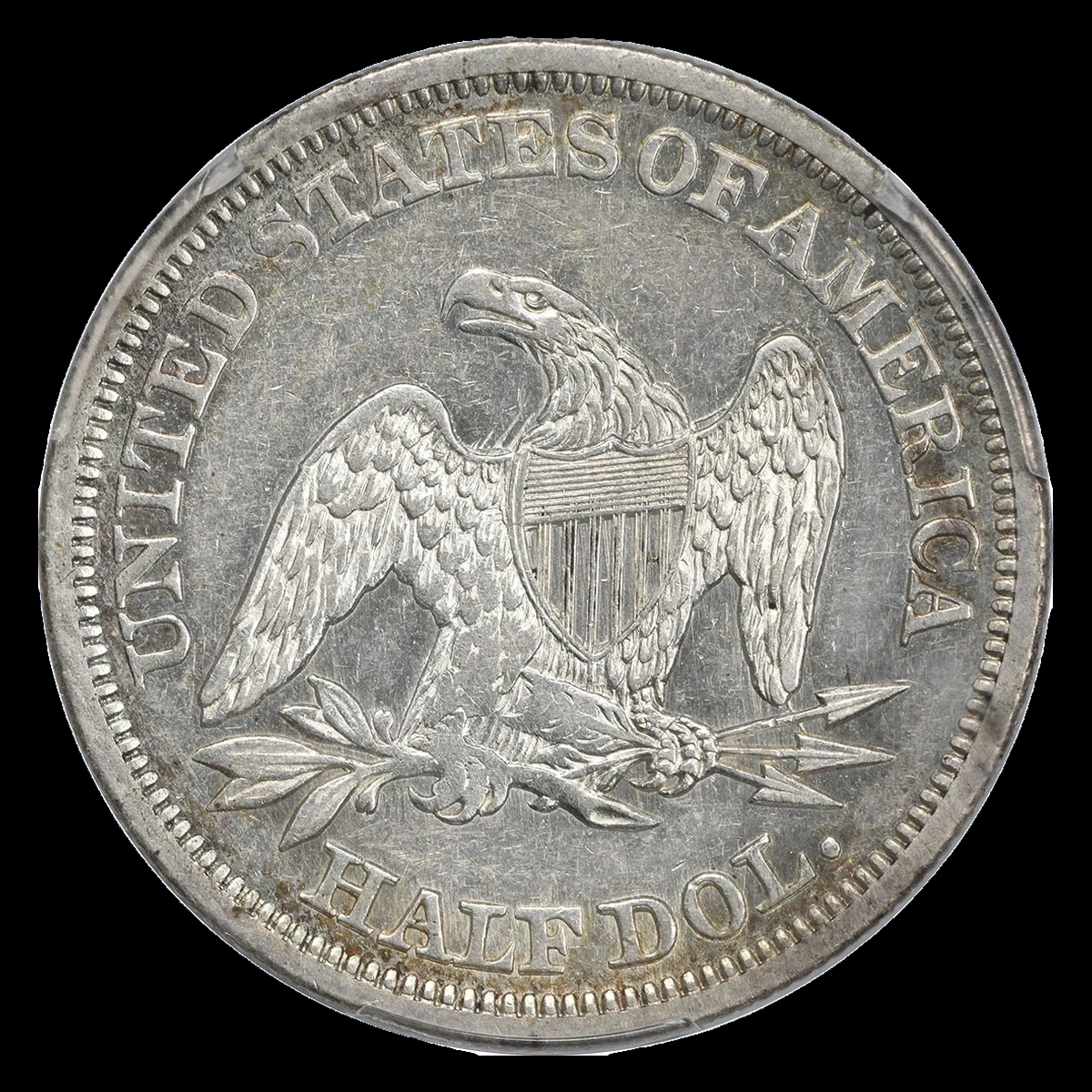 1842 Liberty Seated Half Dollar: Doubled Die Reverse
